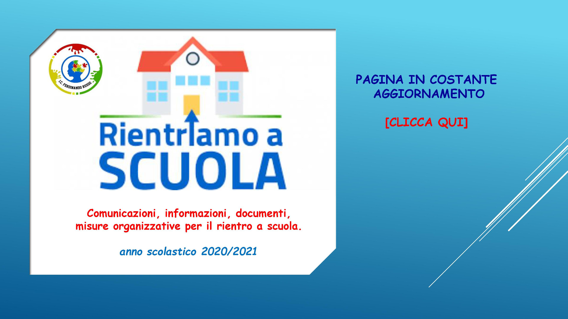 Rientriamo a scuola